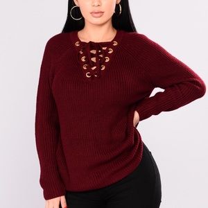BUrgundy Sweater